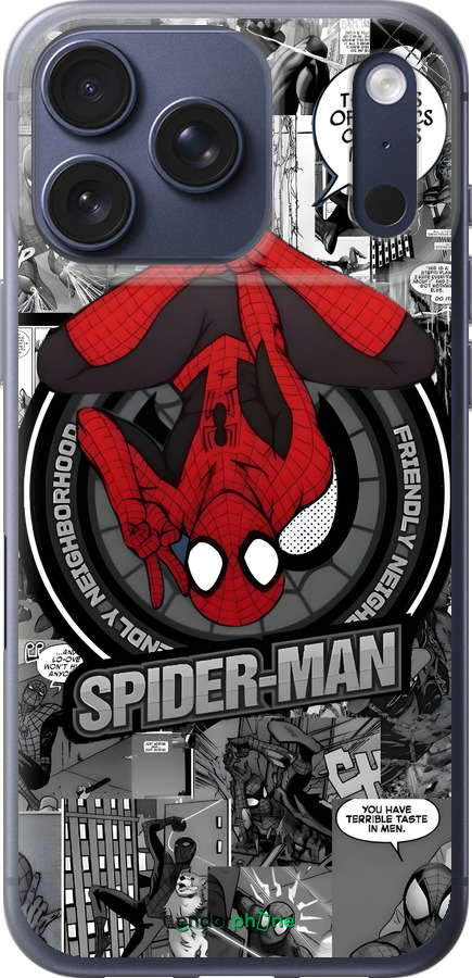 Силиконовый чехол Человек паук для Apple iPhone 17 PRO - 6279u-4030 изображение 