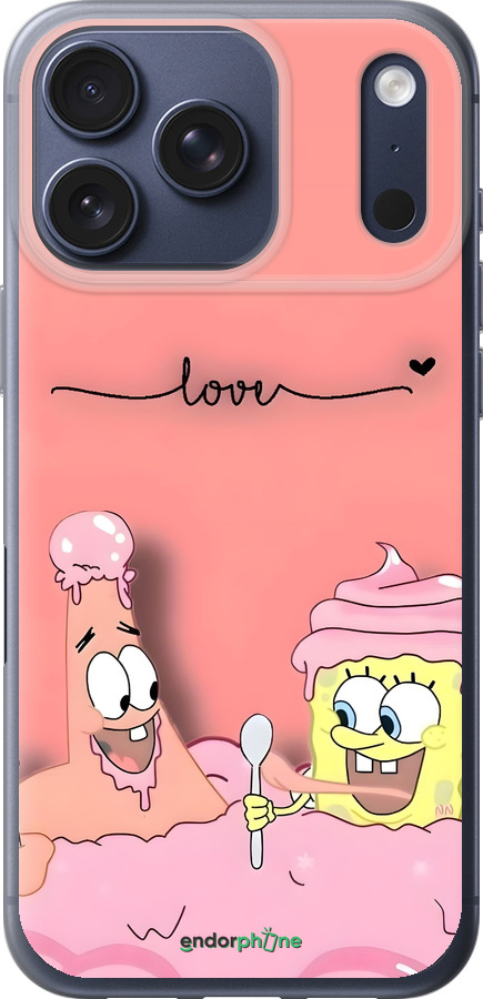 Силиконовый чехол Спанч Боб для Apple iPhone 17 PRO - 6282u-4030 изображение 