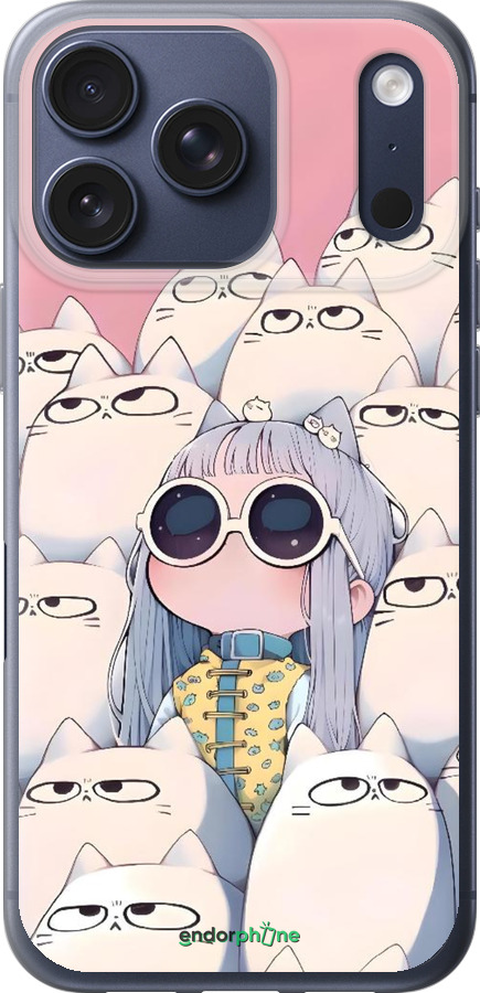 Силиконовый чехол Малышка с котами для Apple iPhone 17 PRO - 6295u-4030 изображение 