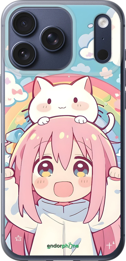 Силиконовый чехол Девочка аниме радуга для Apple iPhone 17 PRO - 6304u-4030 изображение 