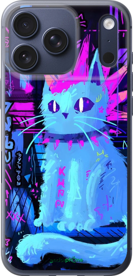 Силиконовый чехол Кот панк для Apple iPhone 17 PRO - 6311u-4030 изображение 