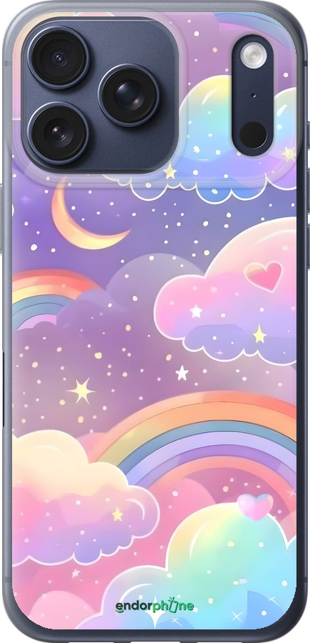 Силиконовый чехол Облака и радуга для Apple iPhone 17 PRO - 6312u-4030 изображение 