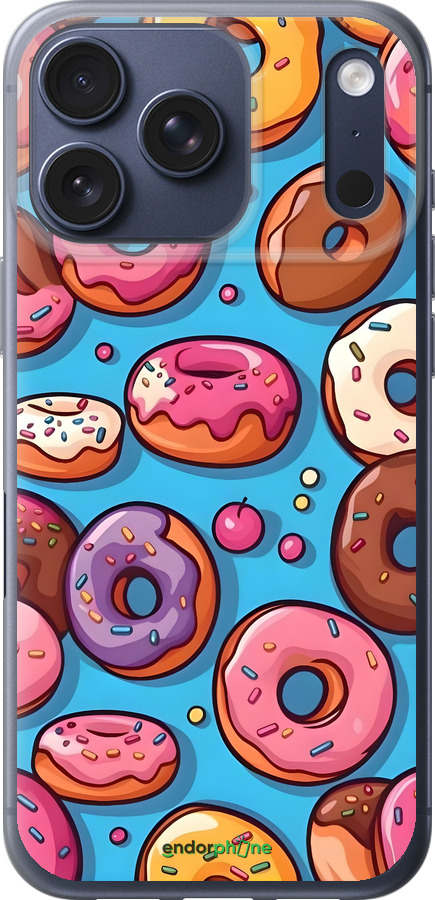 Силиконовый чехол Пончики для Apple iPhone 17 PRO - 6318u-4030 изображение 