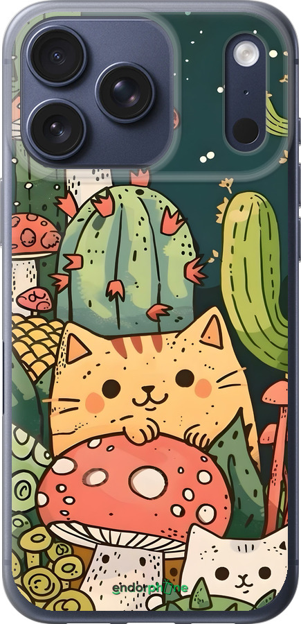 Силиконовый чехол Коты грибы для Apple iPhone 17 PRO - 6321u-4030 изображение 