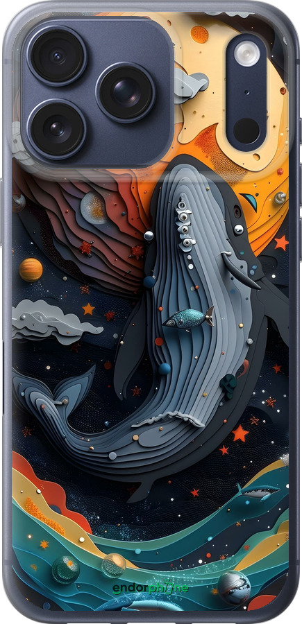 Силиконовый чехол Кит в космосе для Apple iPhone 17 PRO - 6328u-4030 изображение 
