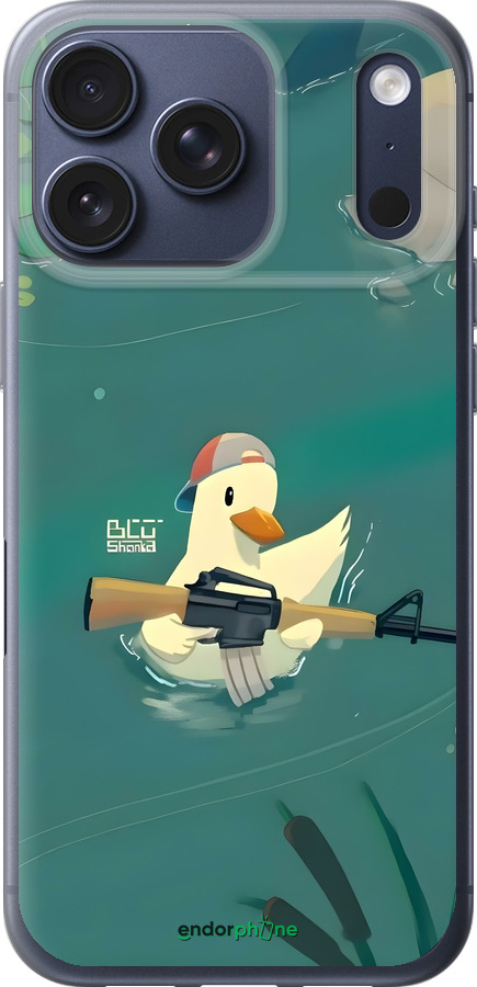 Силиконовый чехол Уточка с автоматом для Apple iPhone 17 PRO - 6356u-4030 изображение 