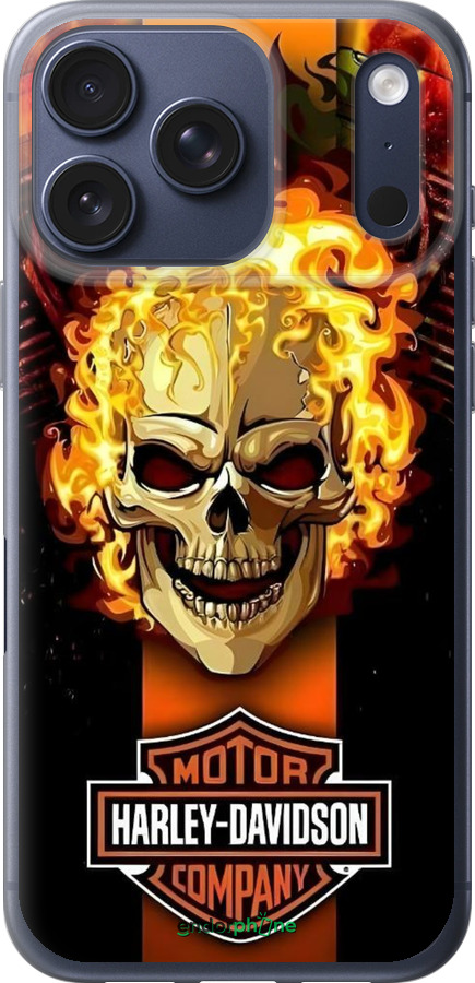 Силиконовый чехол Харлей девидсон для Apple iPhone 17 PRO - 6370u-4030 изображение 