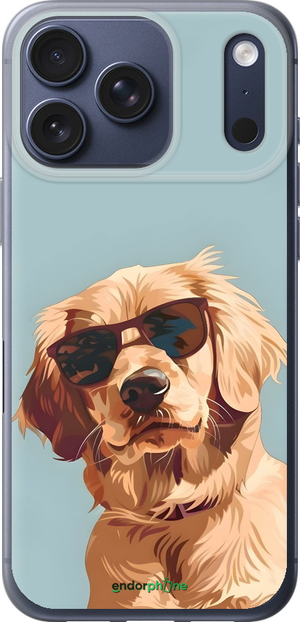 Силиконовый чехол Пес в очках для Apple iPhone 17 PRO - 6381u-4030 изображение 