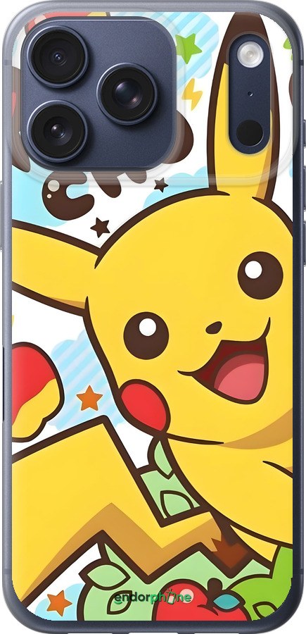 Силиконовый чехол Пикачу 2 для Apple iPhone 17 PRO - 6391u-4030 изображение 