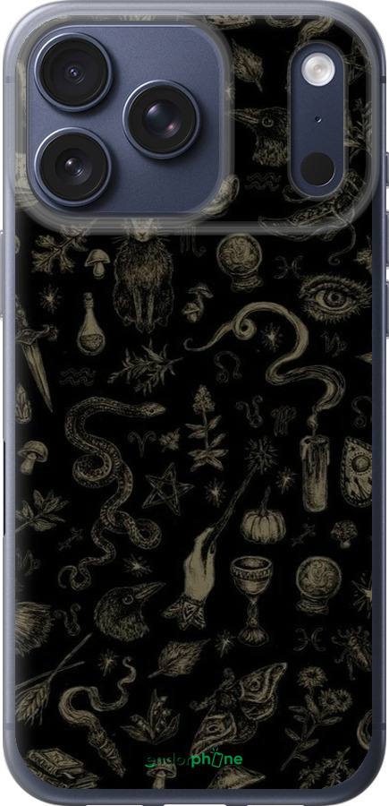 Силиконовый чехол Мистический коллаж с травами и магическими символами для Apple iPhone 17 PRO - 6428u-4030 изображение 