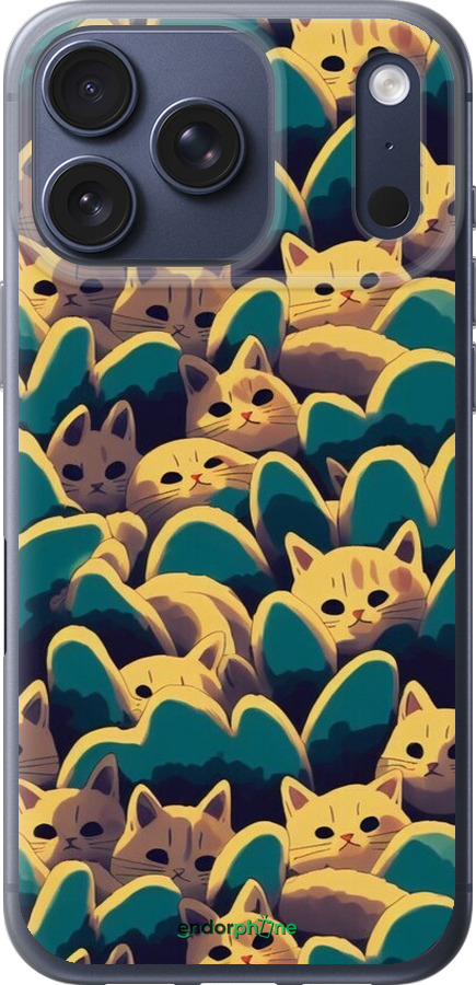 Силиконовый чехол С изображением кошек для Apple iPhone 17 PRO - 6429u-4030 изображение 