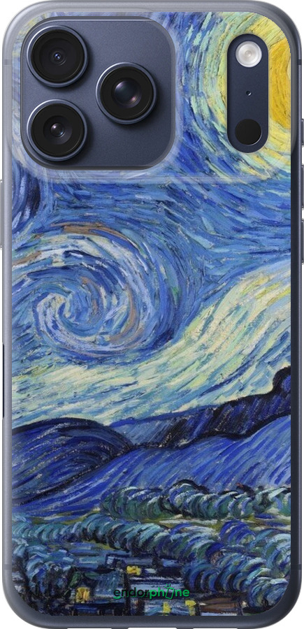 Силиконовый чехол «Звездная ночь» Винсента Ван Гога для Apple iPhone 17 PRO - 6433u-4030 изображение 