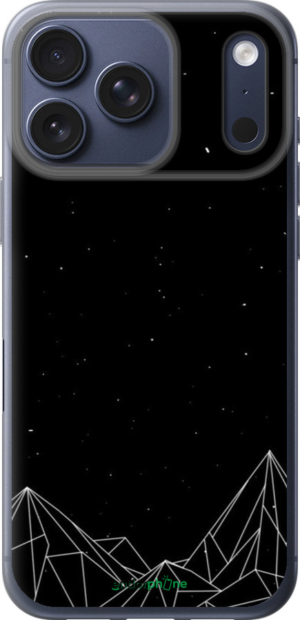 Силиконовый чехол Черно белые абстрактные горы для Apple iPhone 17 PRO - 6437u-4030 изображение 