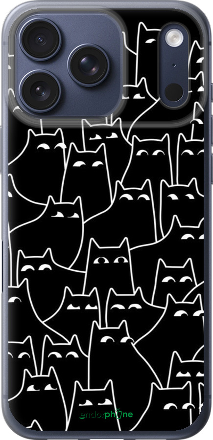 Силиконовый чехол С изображением кошек для Apple iPhone 17 PRO - 6470u-4030 изображение 