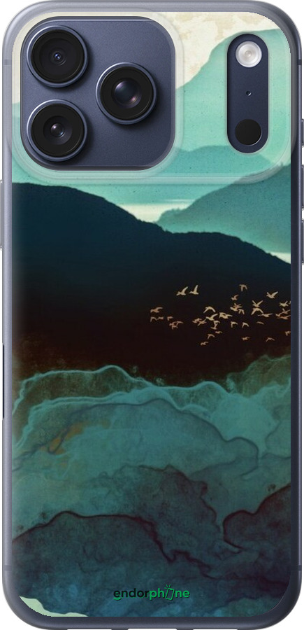 Силиконовый чехол С изображением гор Индиго для Apple iPhone 17 PRO - 6484u-4030 изображение 