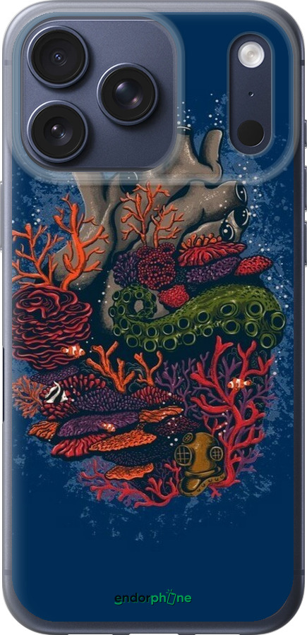 Силиконовый чехол Сердце моря для Apple iPhone 17 PRO - 6506u-4030 изображение 