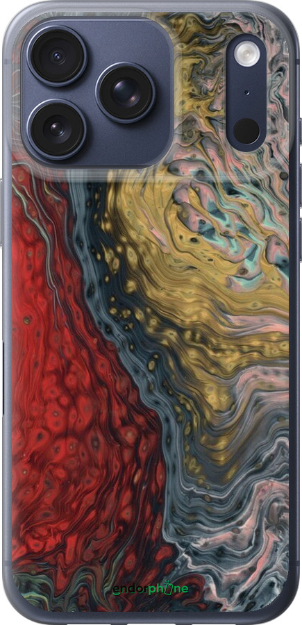 Силіконовий чехол Із зображенням абстрактного живопису для Apple iPhone 17 PRO - 6530u-4030 изображение 