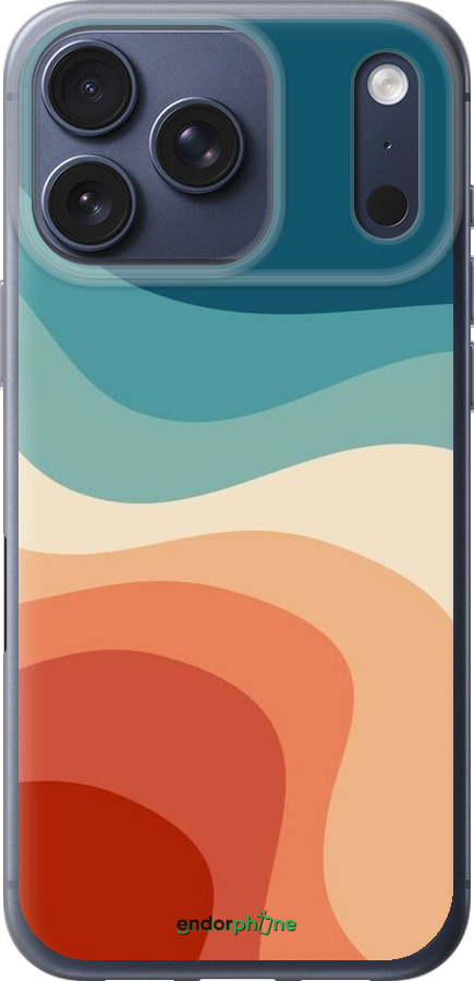 Силиконовый чехол В стиле ретро с волнами для Apple iPhone 17 PRO - 6531u-4030 изображение 