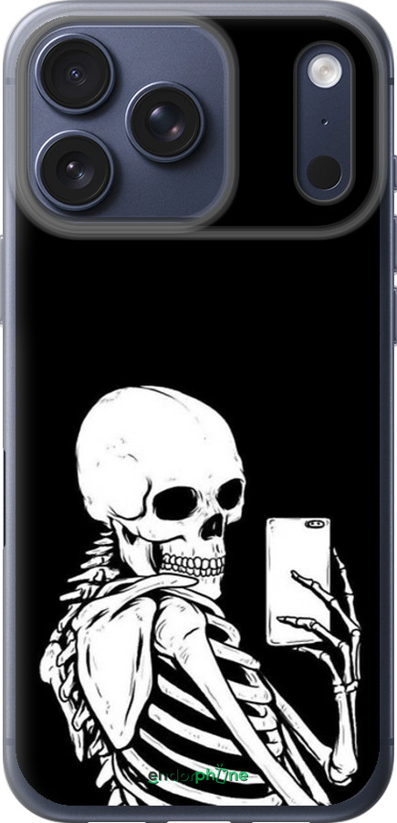 Силиконовый чехол Скелет делает Selfie для Apple iPhone 17 PRO - 6535u-4030 изображение 