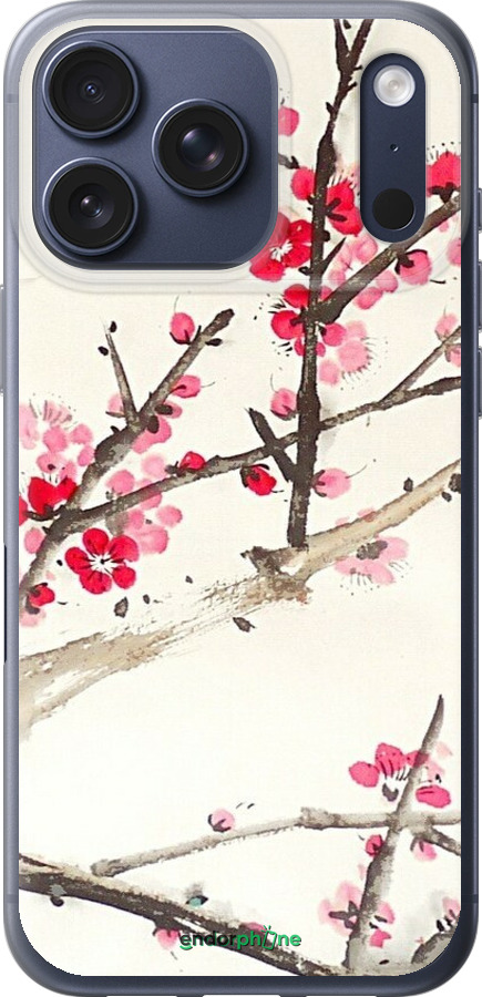 Силиконовый чехол Принт с изображением цветения сакуры для Apple iPhone 17 PRO - 6545u-4030 изображение 