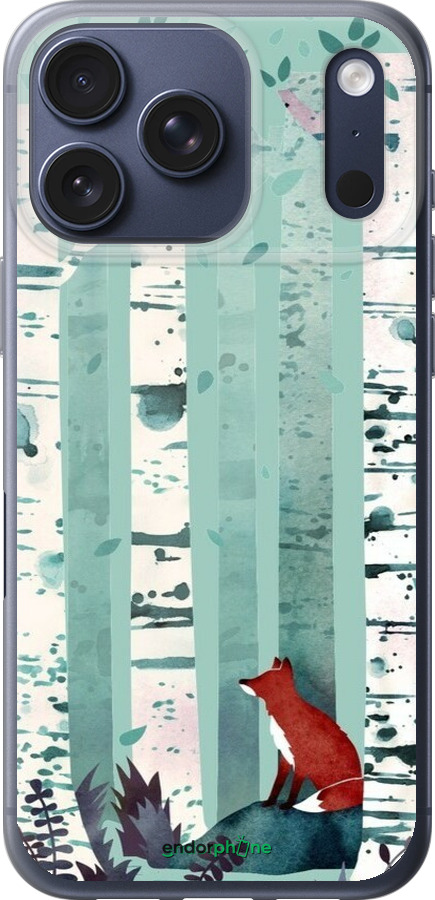 Силиконовый чехол Лис в зелёном лесу для Apple iPhone 17 PRO - 6547u-4030 изображение 