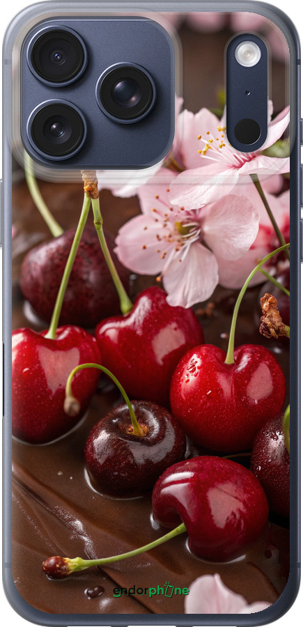 Силиконовый чехол Вишня в шоколаде для Apple iPhone 17 PRO - 6698u-4030 изображение 