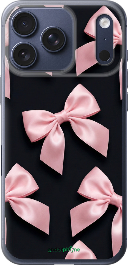 Силиконовый чехол Coquette Ribbons Dark Coquette для Apple iPhone 17 PRO - 6767u-4030 изображение 