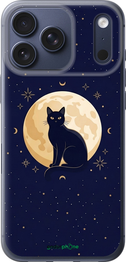 Силиконовый чехол Cute Cat Celestial/Witchy для Apple iPhone 17 PRO - 6787u-4030 изображение 