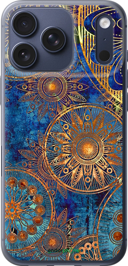 Силиконовый чехол Золотой узор для Apple iPhone 17 PRO - 678u-4030 изображение 