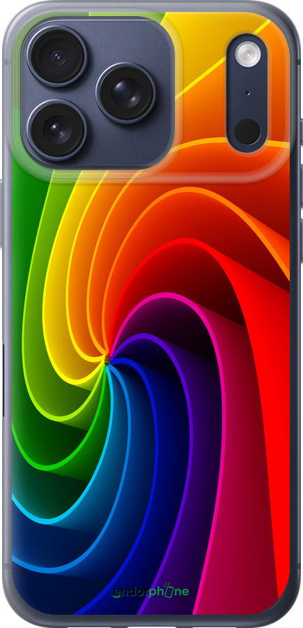 Силиконовый чехол Радужный вихрь для Apple iPhone 17 PRO - 747u-4030 изображение 