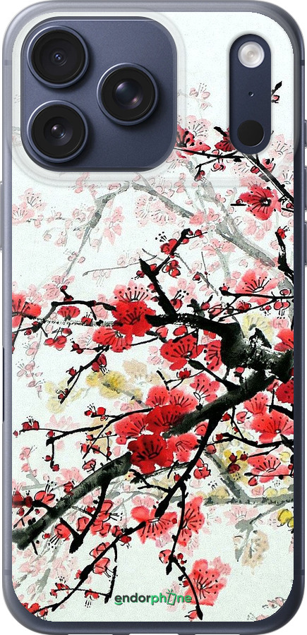 Силиконовый чехол Цветущий куст для Apple iPhone 17 PRO - 831u-4030 изображение 