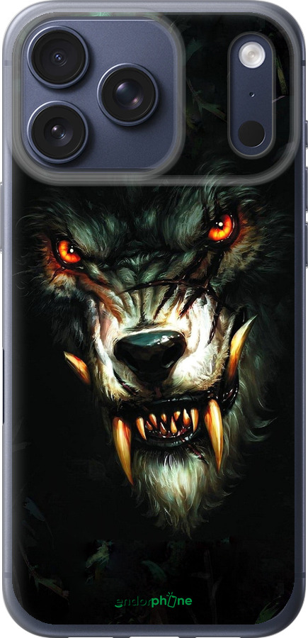 Силиконовый чехол Дьявольский волк для Apple iPhone 17 PRO - 833u-4030 изображение 