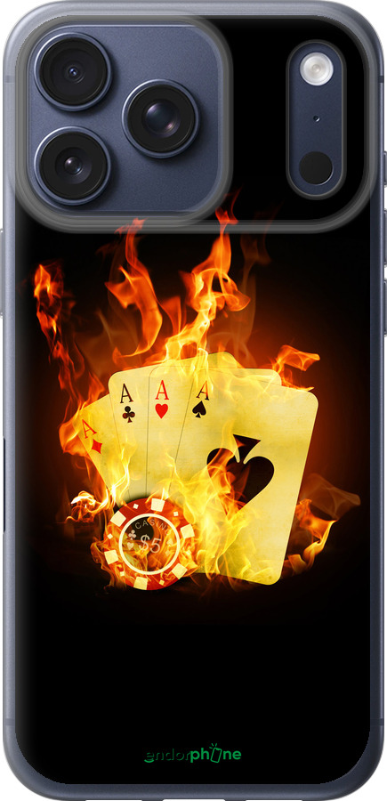 Силиконовый чехол Горящие карты для Apple iPhone 17 PRO - 839u-4030 изображение 