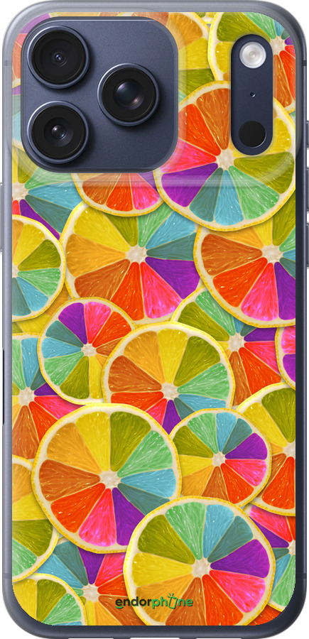 Силиконовый чехол Разноцветные дольки лимона для Apple iPhone 17 PRO - 861u-4030 изображение 