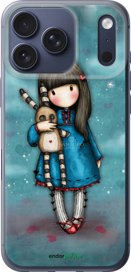 Силиконовый чехол Девочка с зайчиком для Apple iPhone 17 PRO - 915u-4030 изображение 