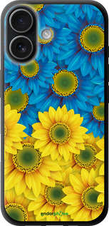 TPU чехол Жёлто-голубые цветы для Apple iPhone 17 - 1048b-4031 изображение 