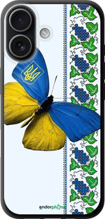 TPU чехол Желто-голубая бабочка для Apple iPhone 17 - 1054b-4031 изображение 