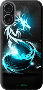 TPU чехол Бело-голубой огненный дракон для Apple iPhone 17 - 113b-4031 изображение 