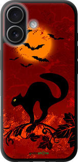 TPU чехол Чёрная кошка под луной для Apple iPhone 17 - 1190b-4031 изображение 