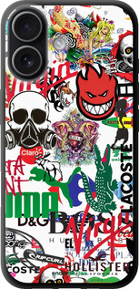 TPU чехол Many different logos для Apple iPhone 17 - 4022b-4031 изображение 