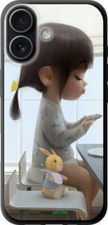 TPU чехол Милая девочка с зайчиком для Apple iPhone 17 - 4039b-4031 изображение 