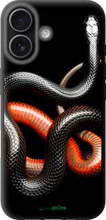 TPU чехол Червоно-чорна змія на чорному фоні для Apple iPhone 17 - 4063b-4031 изображение 