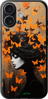 TPU чехол Чохол для телефону Дівчина з помаранчевими метеликами для Apple iPhone 17 - 5940b-4031 изображение 