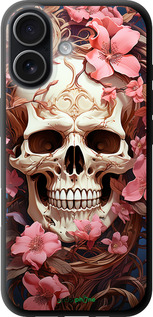 TPU чехол Череп у рожевих квітах для Apple iPhone 17 - 5965b-4031 изображение 