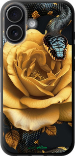 TPU чехол Black snake and golden rose для Apple iPhone 17 - 6068b-4031 изображение 