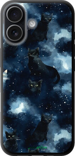 TPU чехол Изображение Кошек с тёмной акварелью для Apple iPhone 17 - 6521b-4031 изображение 