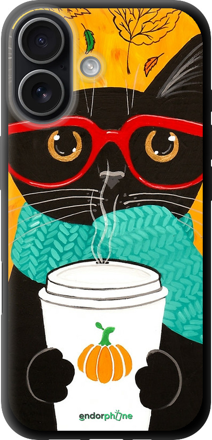 TPU чехол Осенний кот для Apple iPhone 17 - 4026b-4031 изображение 