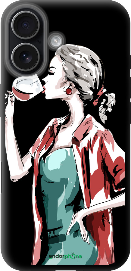TPU чехол Девушка с бокалом для Apple iPhone 17 - 4662b-4031 изображение 