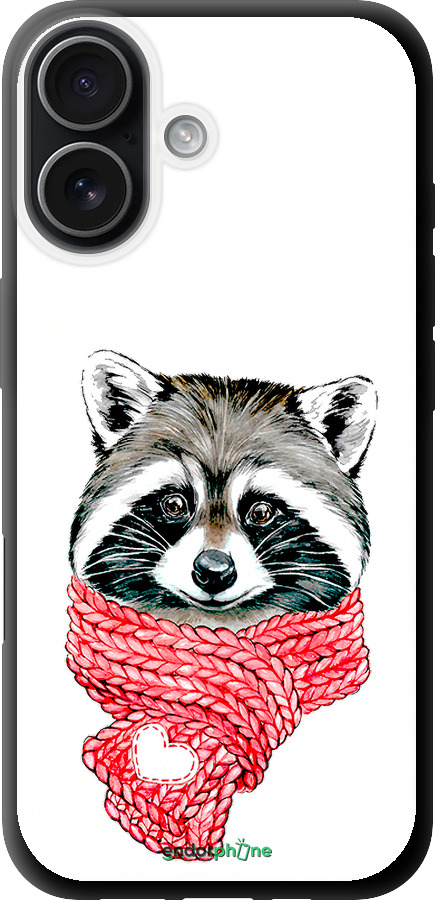 TPU чехол Єнот в шарфі для Apple iPhone 17 - 4688b-4031 изображение 