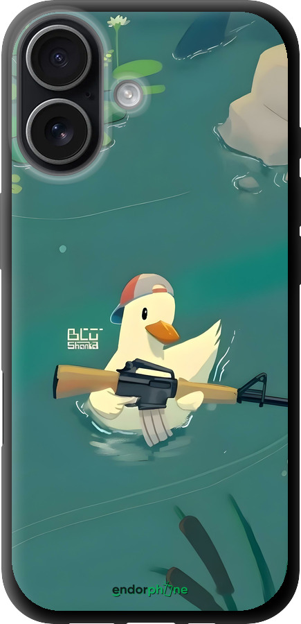 TPU чехол Каченя з автоматом для Apple iPhone 17 - 6356b-4031 изображение 